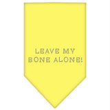 Leave My Bone Alone Rhinestone Bandana Yellow Large