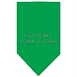 Leave My Bone Alone Rhinestone Bandana Emerald Green Small