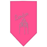 London Rhinestone Bandana Bright Pink Large
