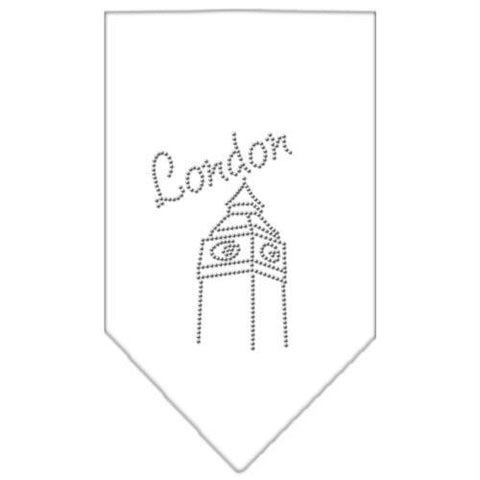 London Rhinestone Bandana White Large