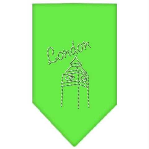 London Rhinestone Bandana Lime Green Small