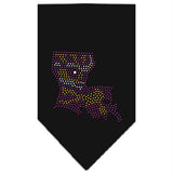 Louisiana Rhinestone Bandana Black Small