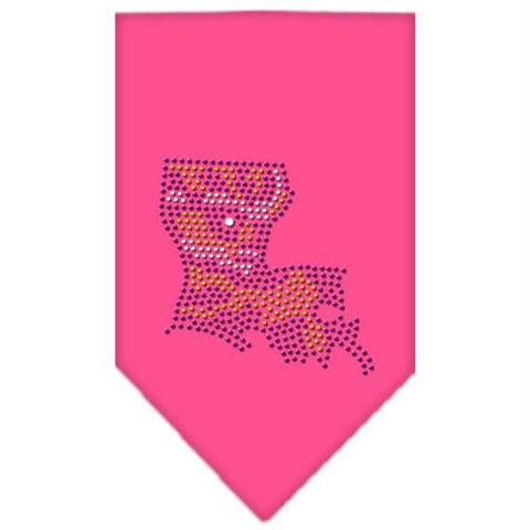 Louisiana Rhinestone Bandana Bright Pink Small