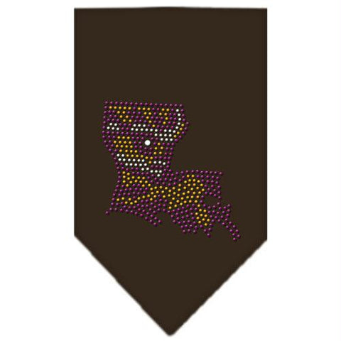 Louisiana Rhinestone Bandana Cocoa Small
