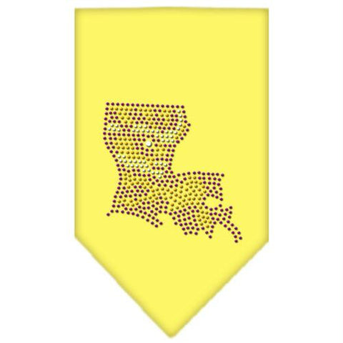 Louisiana Rhinestone Bandana Yellow Small