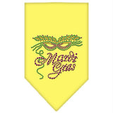 Mardi Gras Rhinestone Bandana Yellow Small