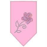 Multi Flower Rhinestone Bandana Light Pink Small