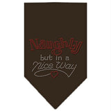 Naughty but in a Nice Way Rhinestone Bandana Cocoa Small
