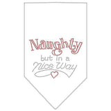 Naughty but in a Nice Way Rhinestone Bandana White Small
