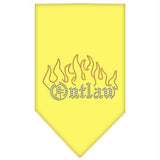 Outlaw Rhinestone Bandana Yellow Large