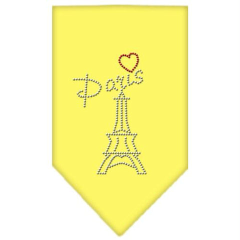 Paris Rhinestone Bandana Yellow Large