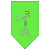 Paris Rhinestone Bandana Lime Green Small