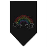 Rainbow Rhinestone Bandana Black Large