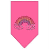 Rainbow Rhinestone Bandana Bright Pink Large