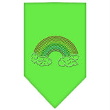 Rainbow Rhinestone Bandana Lime Green Small