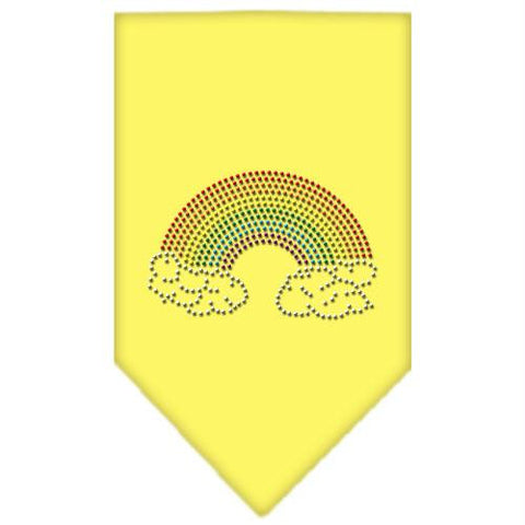 Rainbow Rhinestone Bandana Yellow Small