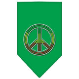 Rasta Peace Rhinestone Bandana Emerald Green Small