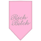 Rich Bitch Rhinestone Bandana Light Pink Small