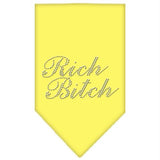 Rich Bitch Rhinestone Bandana Yellow Small