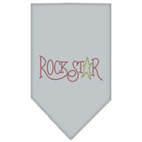 Rock Star Rhinestone Bandana Grey Large