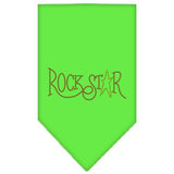 Rock Star Rhinestone Bandana Lime Green Small