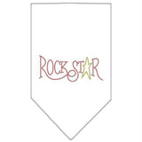 Rock Star Rhinestone Bandana White Small