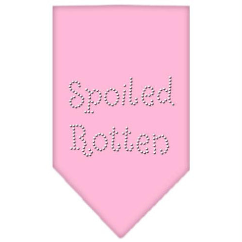 Spoiled Rotten Rhinestone Bandana Light Pink Large