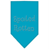 Spoiled Rotten Rhinestone Bandana Turquoise Large