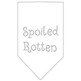 Spoiled Rotten Rhinestone Bandana White Large