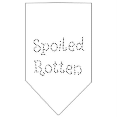 Spoiled Rotten Rhinestone Bandana White Small