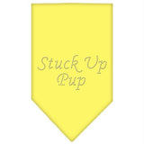 Stuck Up Pup Rhinestone Bandana Yellow Large