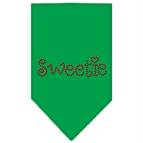 Sweetie Rhinestone Bandana Emerald Green Large