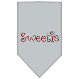 Sweetie Rhinestone Bandana Grey Large