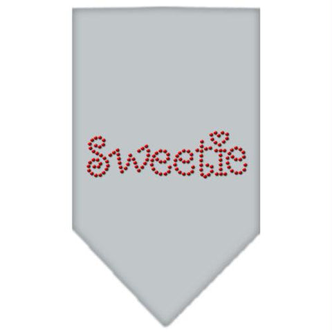 Sweetie Rhinestone Bandana Grey Large