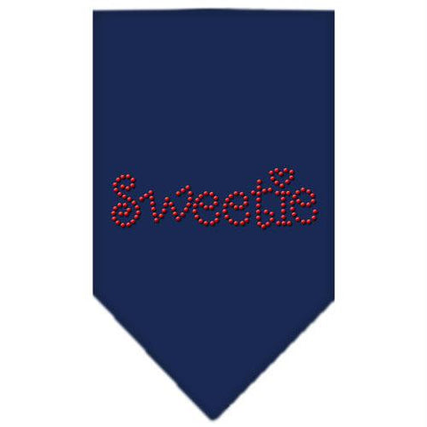 Sweetie Rhinestone Bandana Navy Blue large