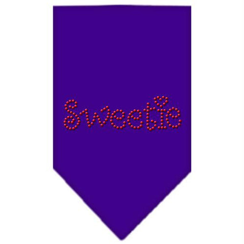 Sweetie Rhinestone Bandana Purple Large