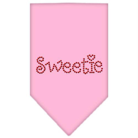 Sweetie Rhinestone Bandana Light Pink Small