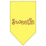 Sweetie Rhinestone Bandana Yellow Small