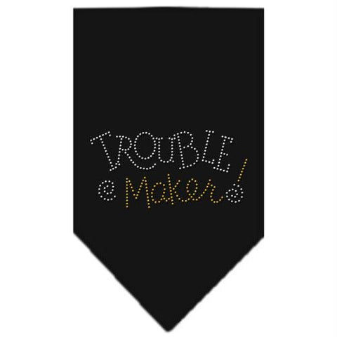 Trouble Maker Rhinestone Bandana Black Large