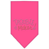 Trouble Maker Rhinestone Bandana Bright Pink Large