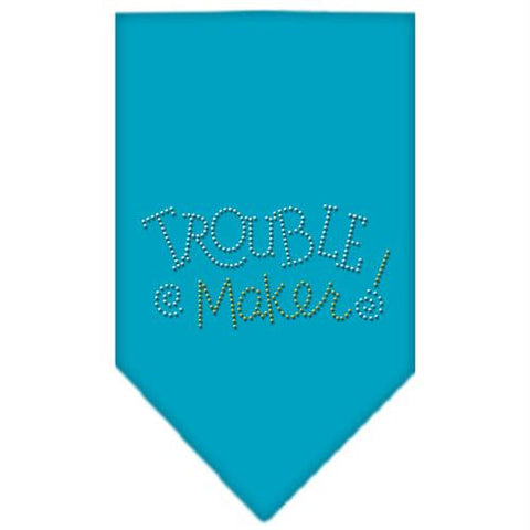 Trouble Maker Rhinestone Bandana Turquoise Small