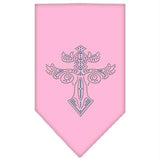 Warriors Cross Rhinestone Bandana Light Pink Large