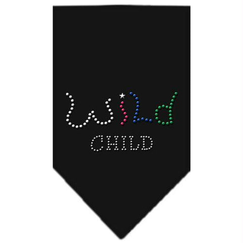 Wild Child Rhinestone Bandana Black Large