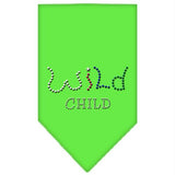 Wild Child Rhinestone Bandana Lime Green Large