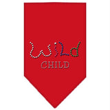 Wild Child Rhinestone Bandana Red Large