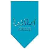 Wild Child Rhinestone Bandana Turquoise Large