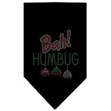 Bah Humbug Rhinestone Bandana Black Large