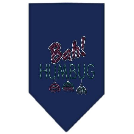 Bah Humbug Rhinestone Bandana Navy Blue large