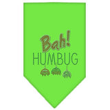 Bah Humbug Rhinestone Bandana Lime Green Small