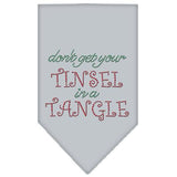 Tinsel in a Tangle Rhinestone Bandana Grey Large